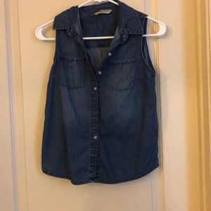 Denim collared Tank Top XS